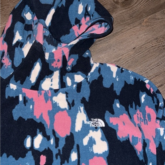 The North Face Abstract Pink and Navy Hoodie - Picture 2 of 3